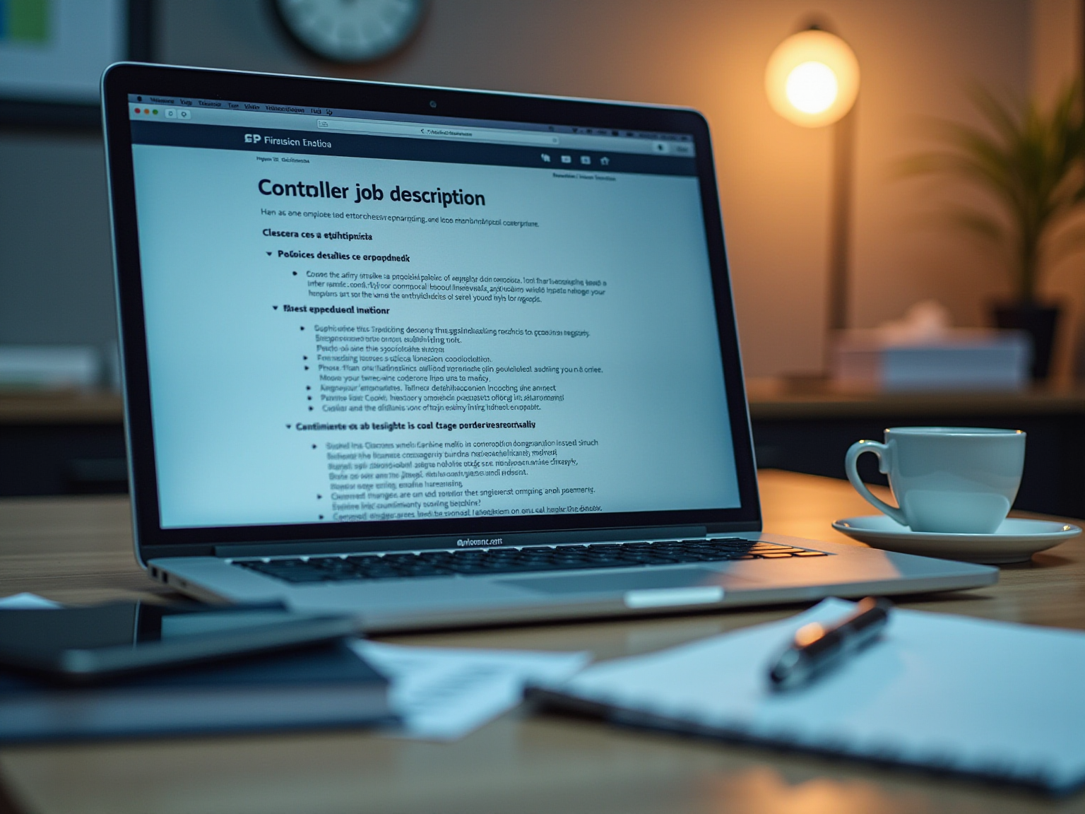 crafting a controller job description and salary insights