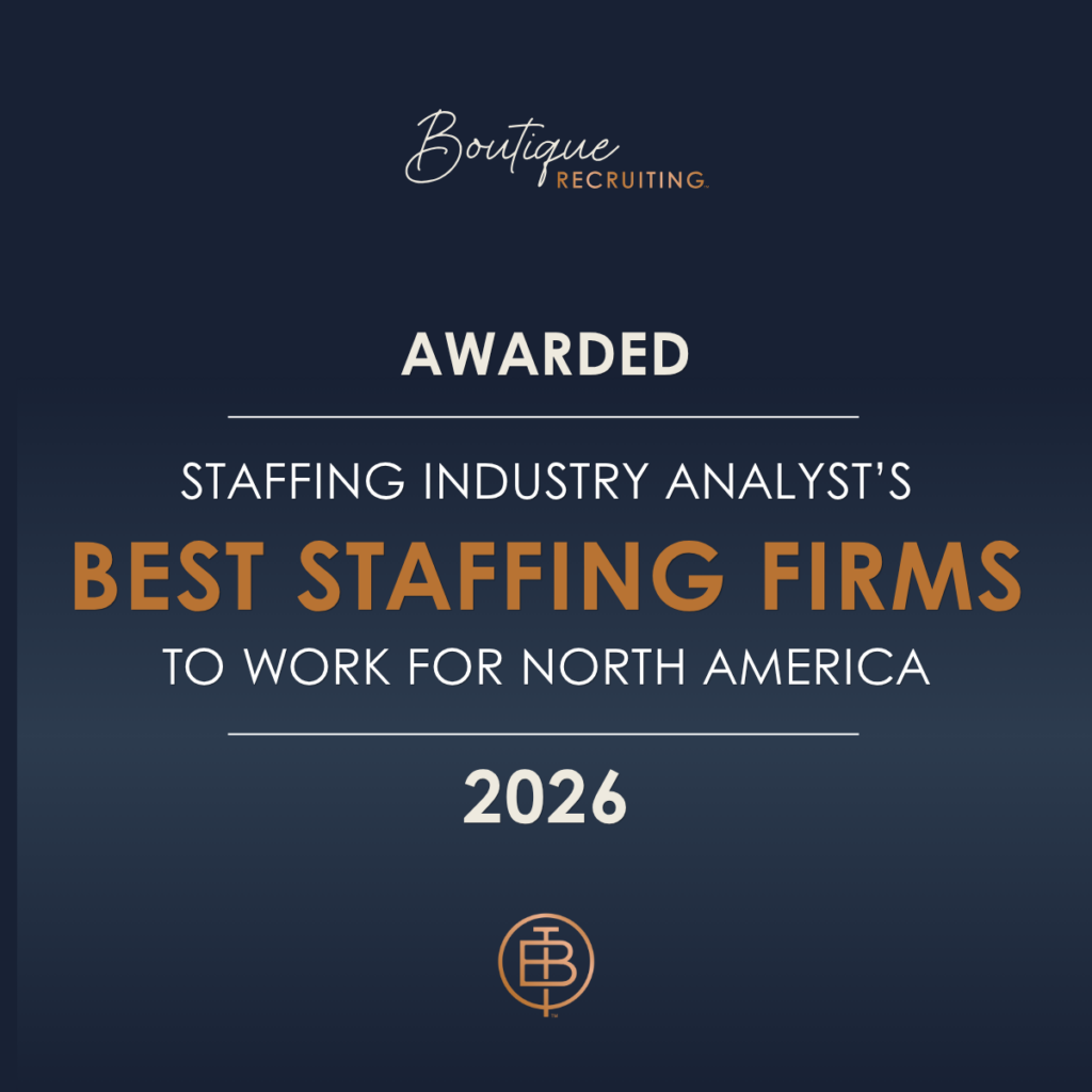 Boutique Recruiting Named a 2026 SIA Best Staffing Firm to Work For in North America