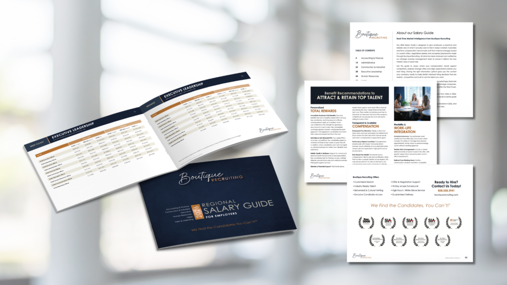 executive leadership salary guide from boutique recruiting