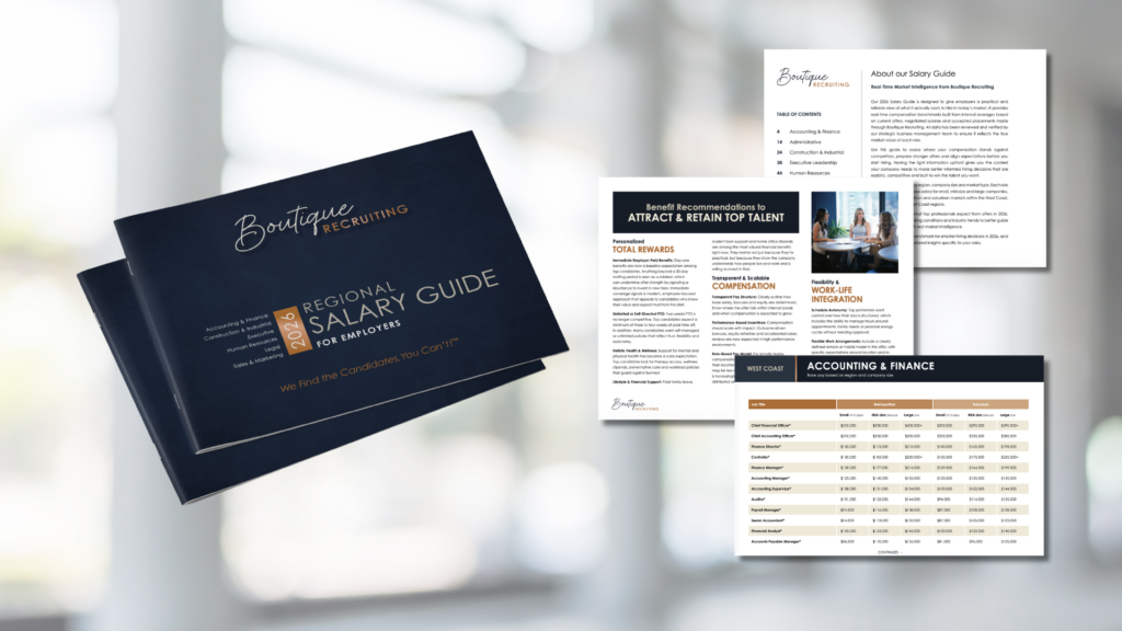 boutique recruiting's salary guide